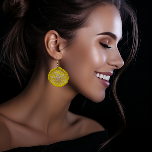 lemon slice earrings