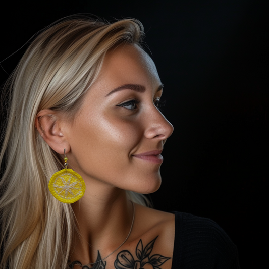 lemon slice earrings