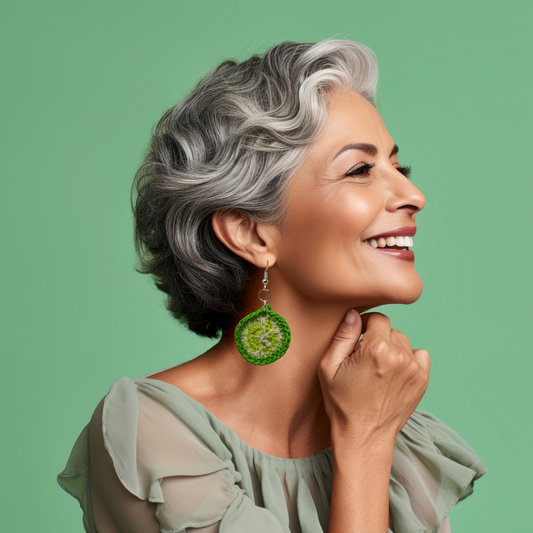lime fruit earrings