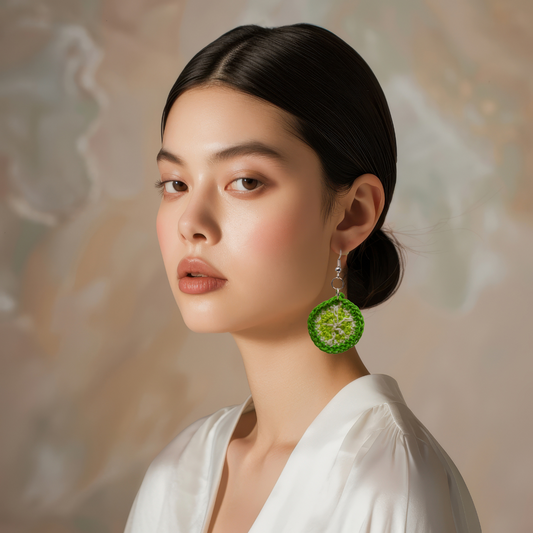 lime fruit earrings