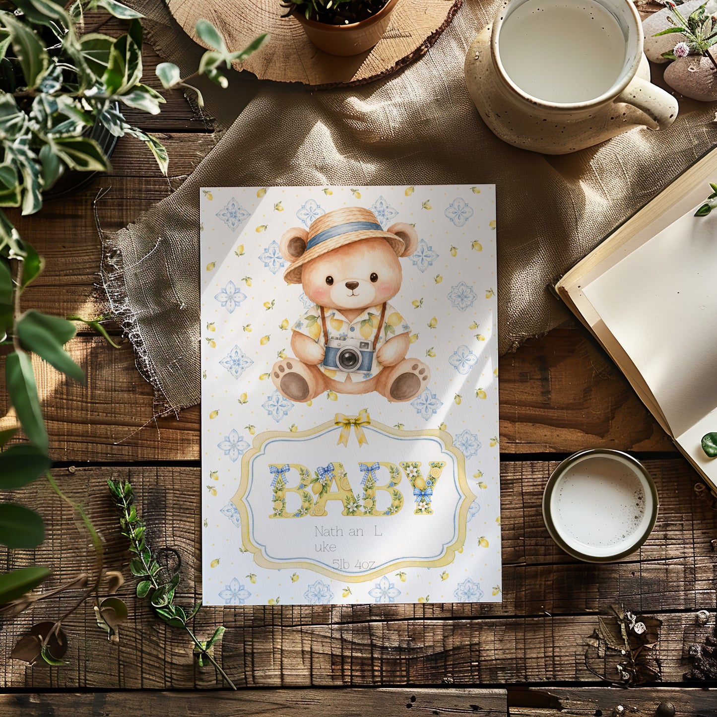 Bellissimo Baby - Italian-Inspired Newborn Greeting Card