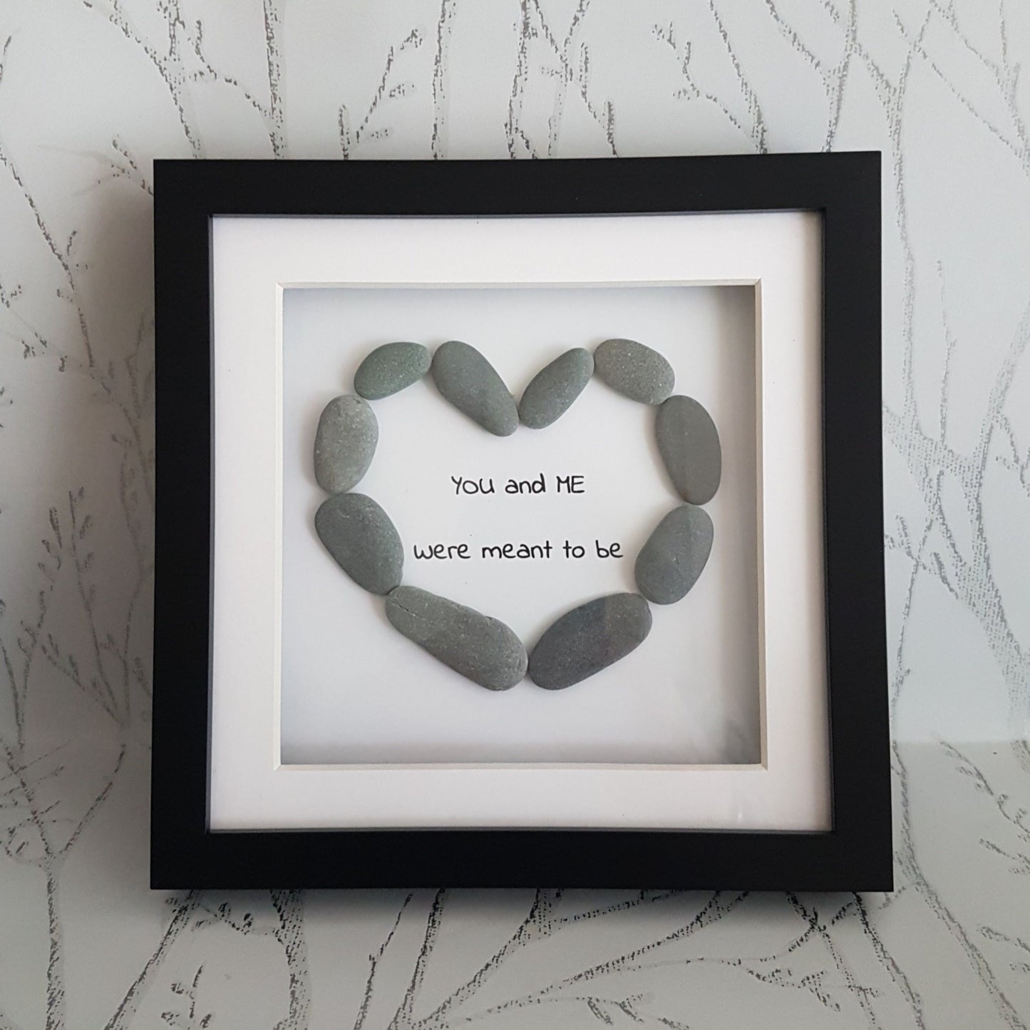 Personalised Heart Pebble Frame – Handmade Keepsake for Love