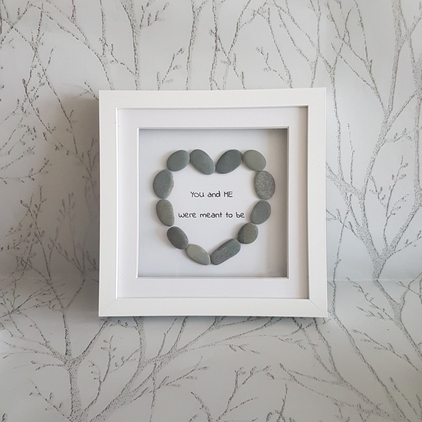 Personalised Heart Pebble Frame – Handmade Keepsake for Love