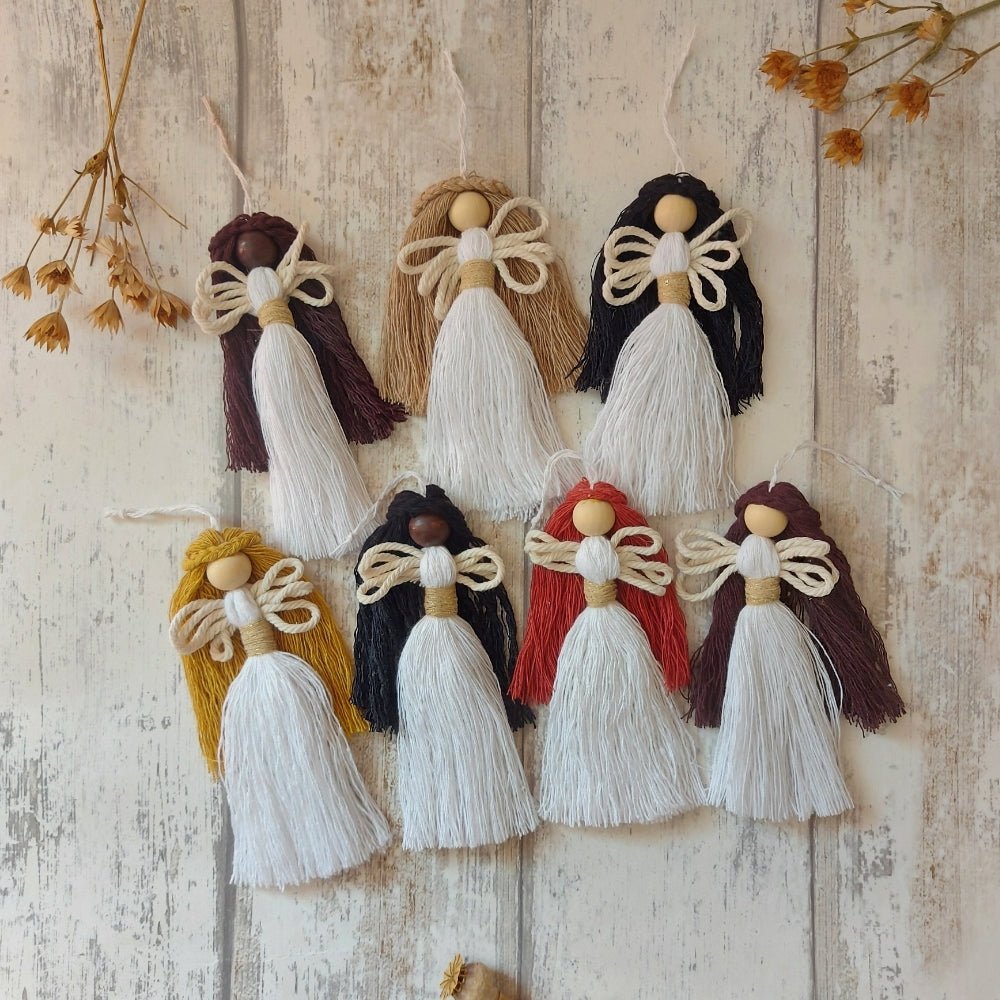 Macrame Christmas Angel Decorations – Handmade Festive Ornaments
