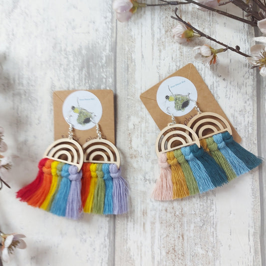 Boho Macrame Earrings – Handmade Statement Jewellery