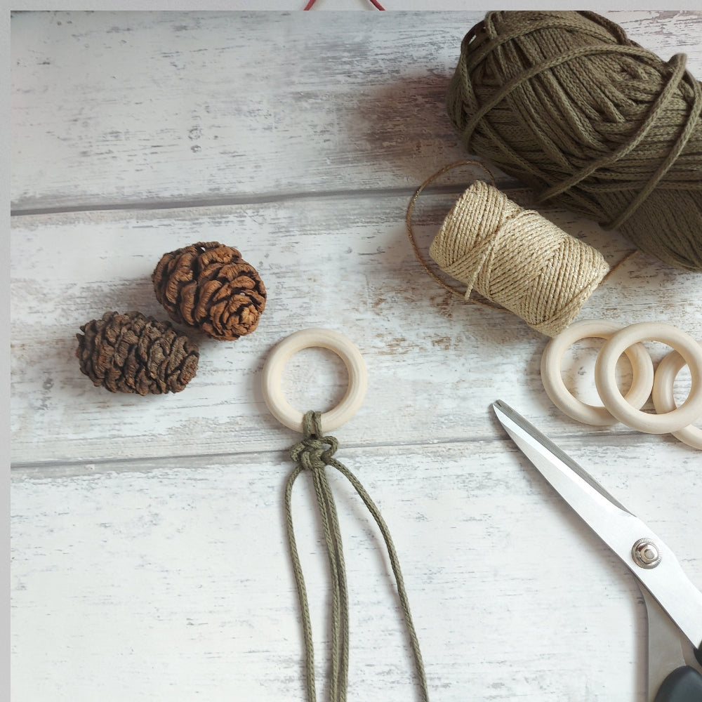 Macrame Christmas Tree Napkin Rings – Festive Table Decor
