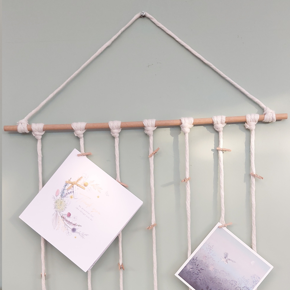 Handmade Macrame Photo Hanger – Christmas Gift