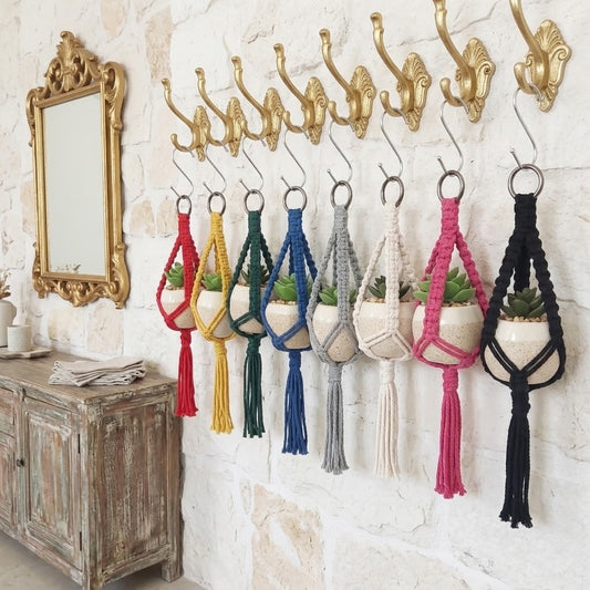 Mini Macrame Plant Holder – Handmade Boho Decor