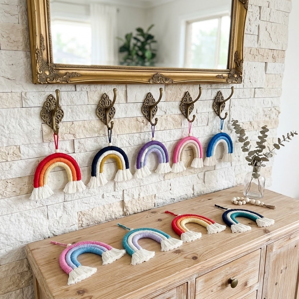 Macrame Rainbow Wall Hanging – Christmas Gift
