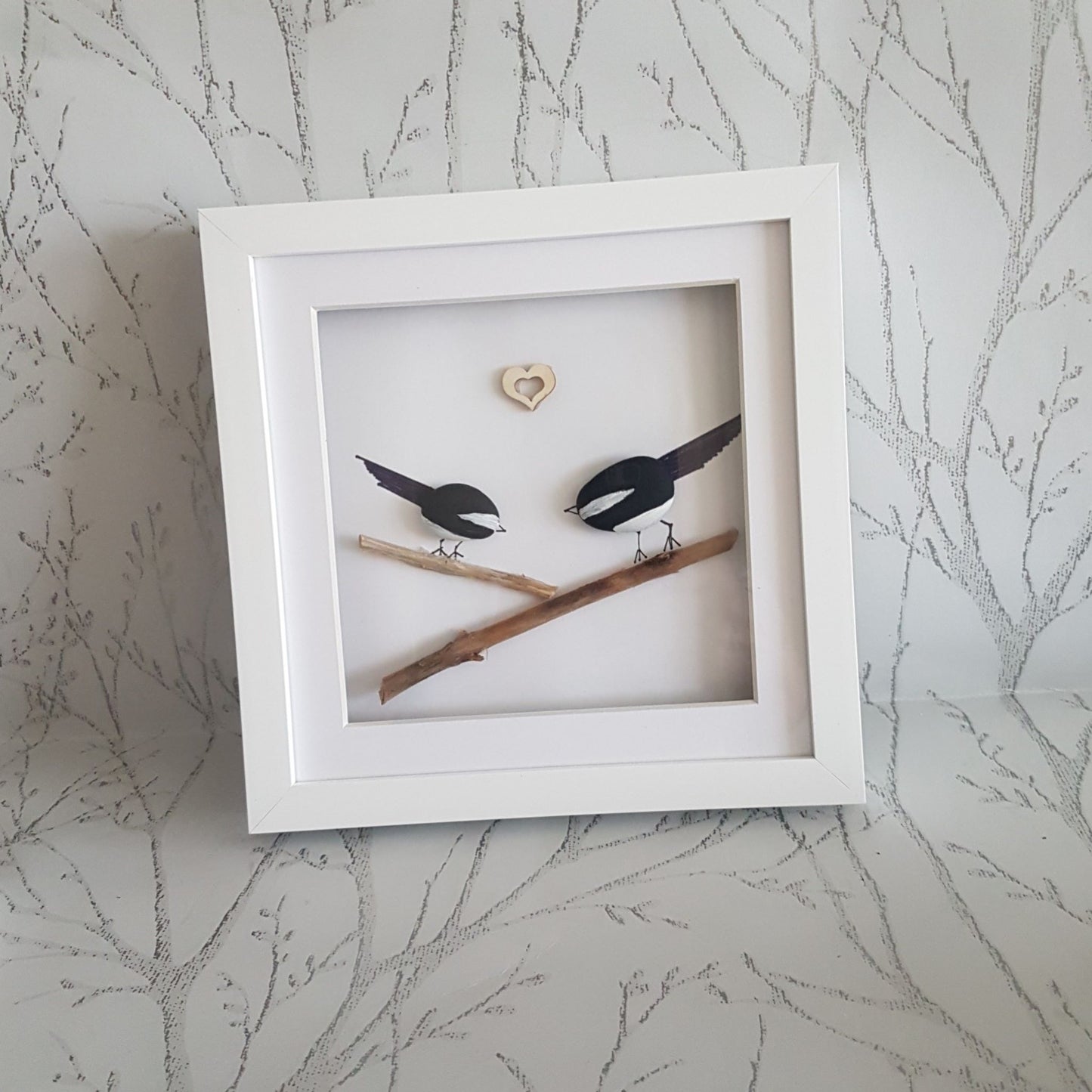 Stunning Magpie Pebble Art - A Unique Gift for Birdwatchers