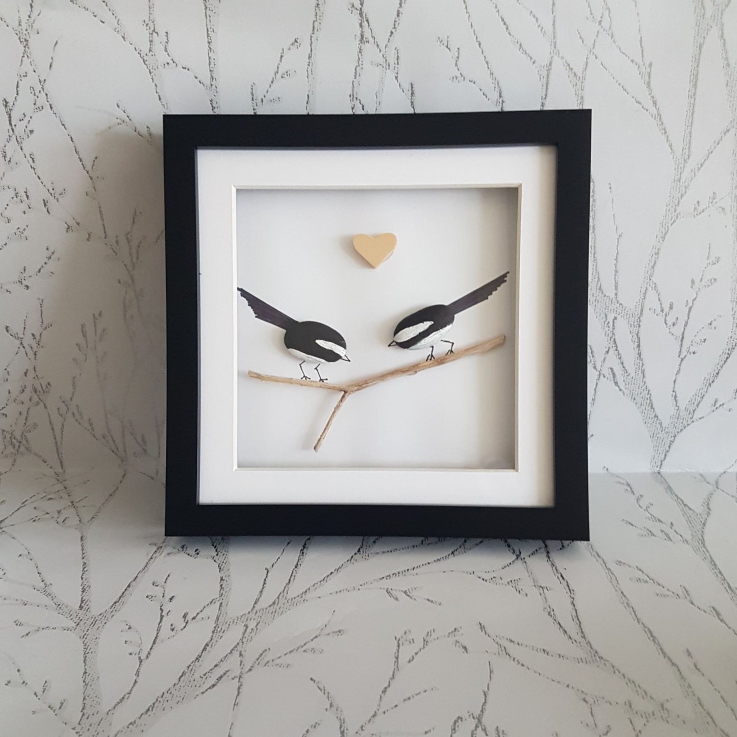 Stunning Magpie Pebble Art - A Unique Gift for Birdwatchers