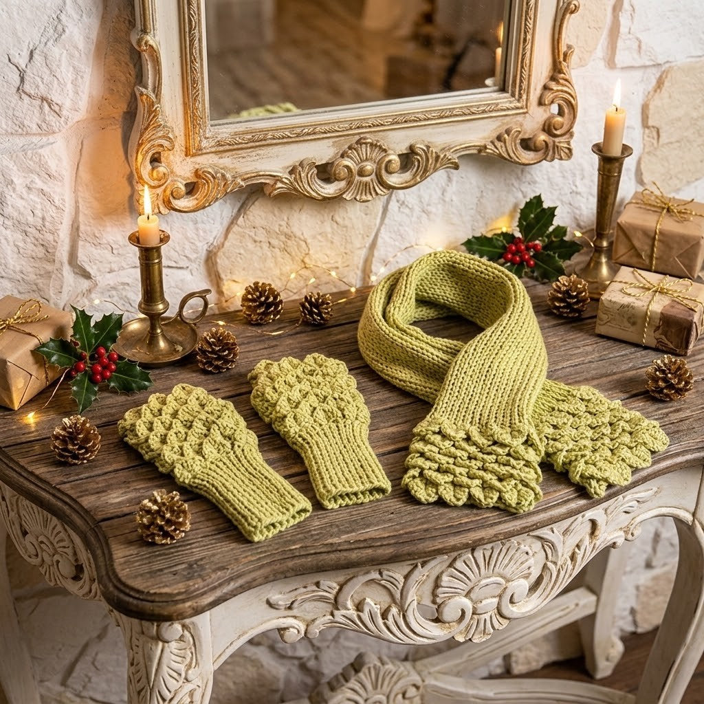 Handmade Merino Fingerless Gloves – Stylish Winter Accessory