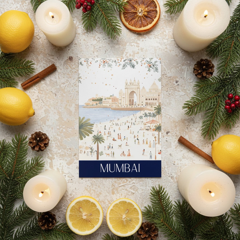Vibrant Mumbai - Festive Christmas Card