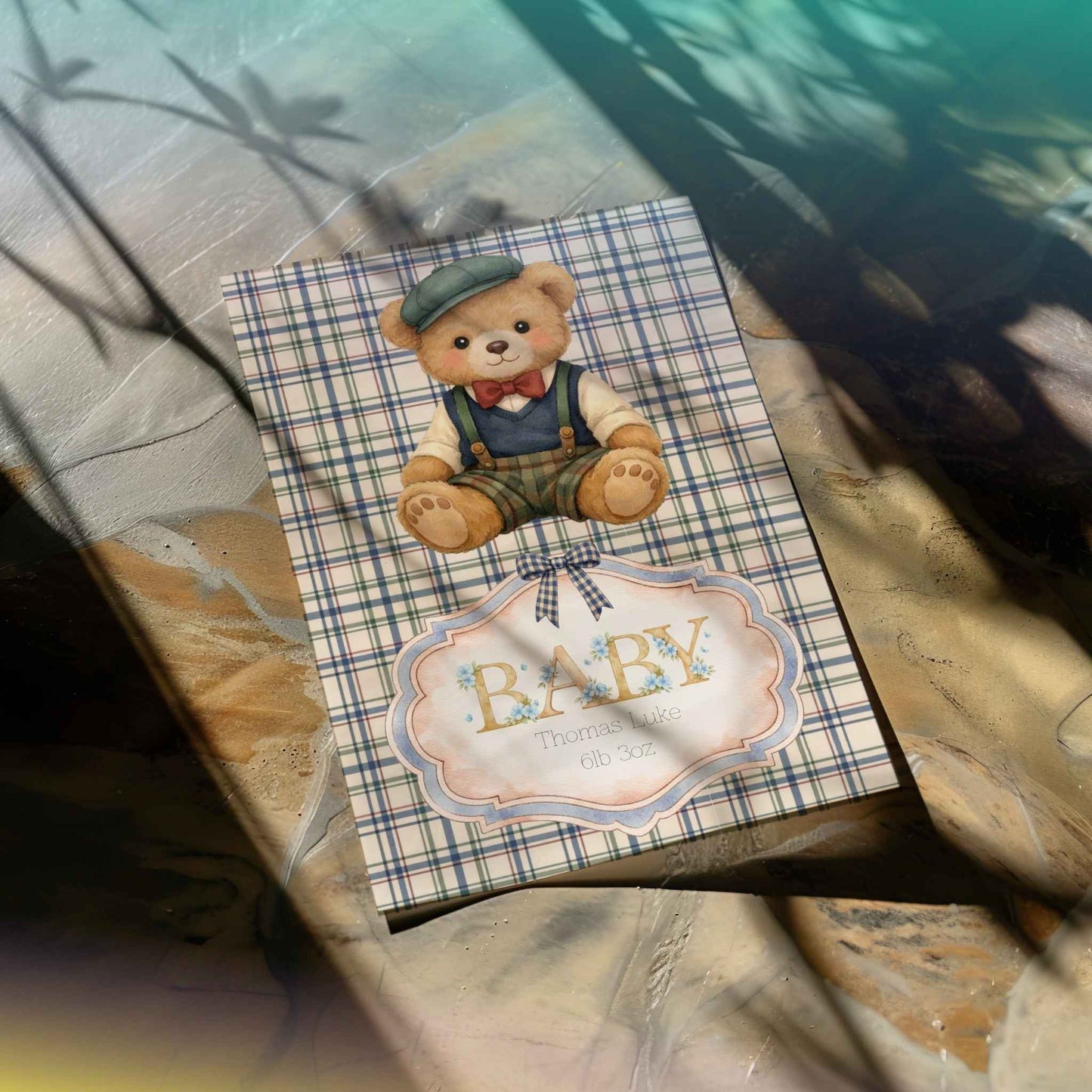 Personalised New Baby Boy Card - Celebrate His Arrival with Love