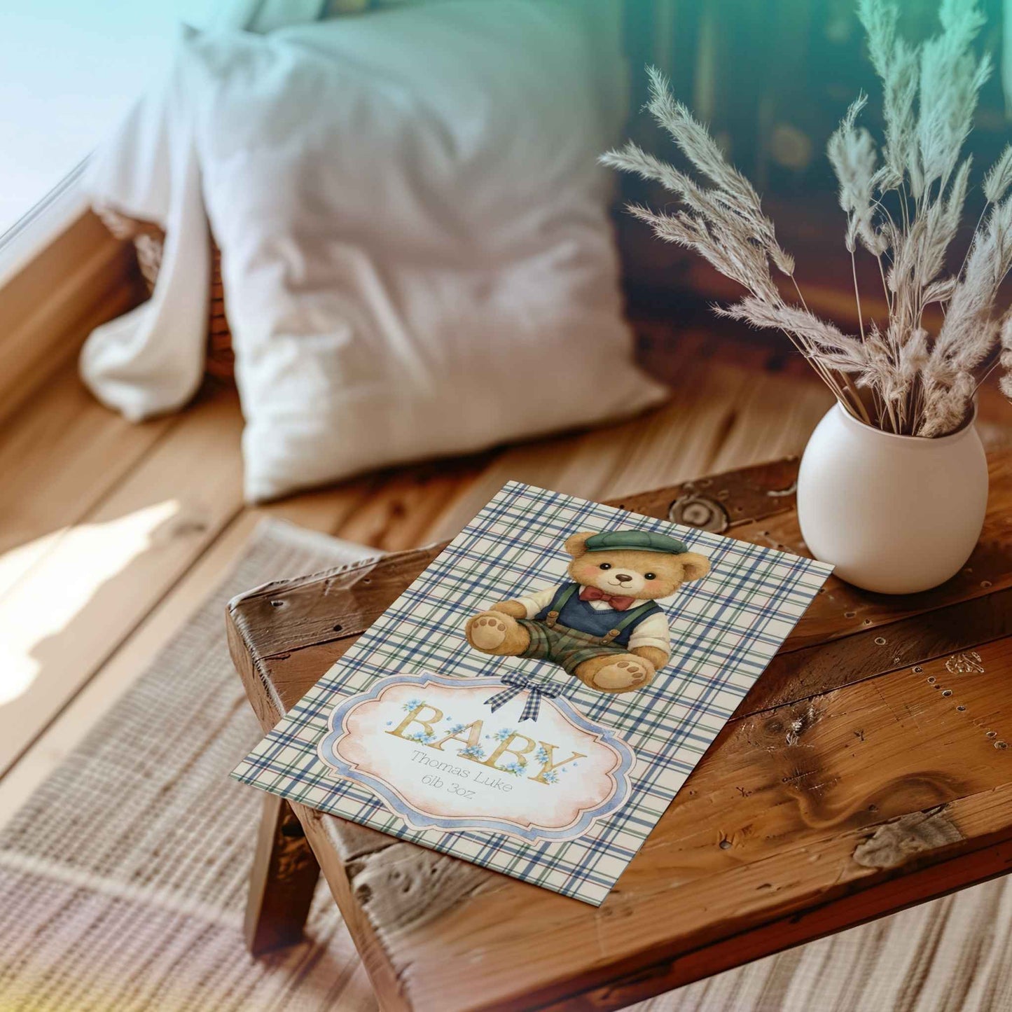 Personalised New Baby Boy Card - Celebrate His Arrival with Love
