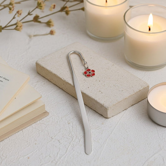 Hand-Painted Poppy Bookmark - A Beautiful Gift for Bookish Folk