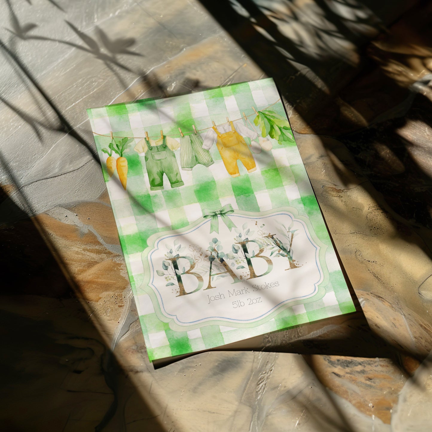 Unique Personalised Baby Card - Make Lasting Memories