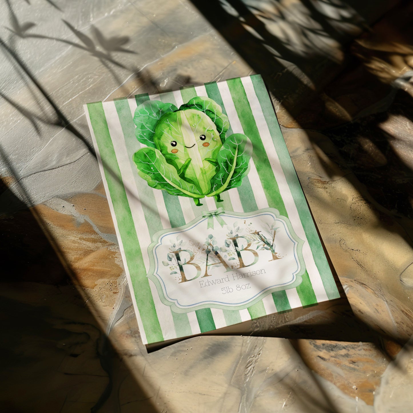 Homegrown Joy - Unisex Baby Congratulations Card for New Arrivals