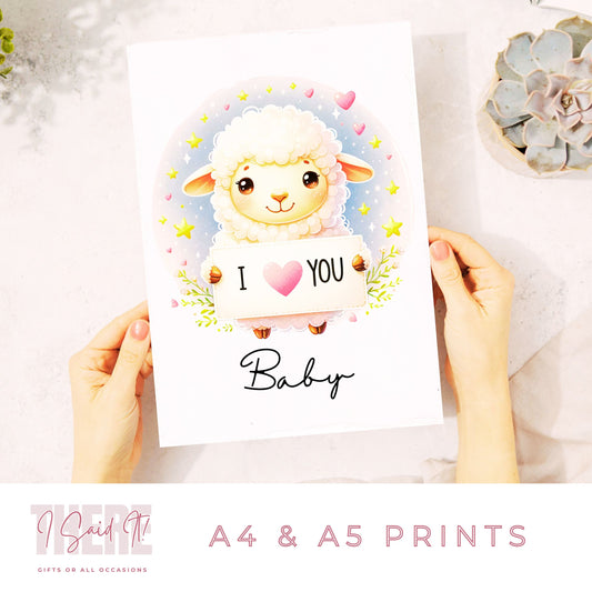 personalised sheep print