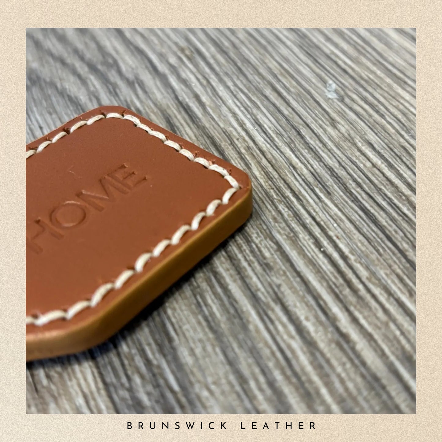 Personalised Tan Leather Key Fob