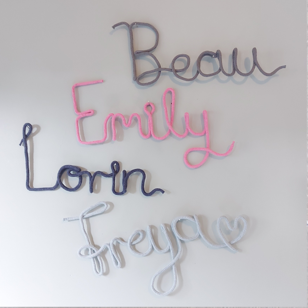 Custom Wire Name Signs – Handmade Personalised Wall Decor