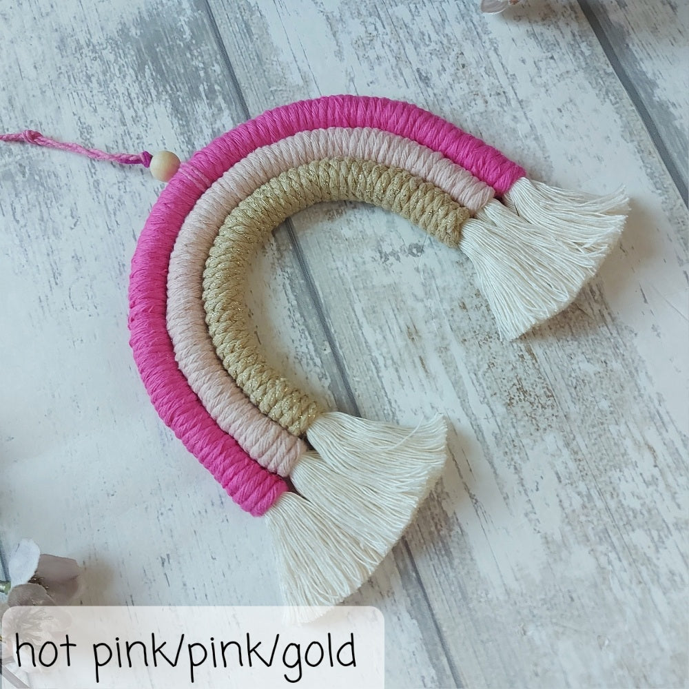 Macrame Rainbow Wall Hanging – Christmas Gift