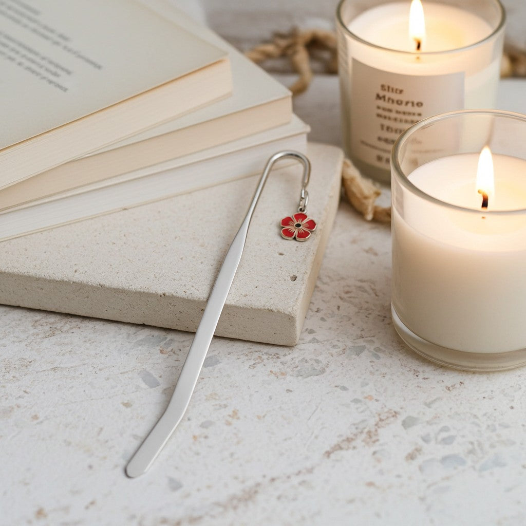 Hand-Painted Poppy Bookmark - A Beautiful Gift for Bookish Folk