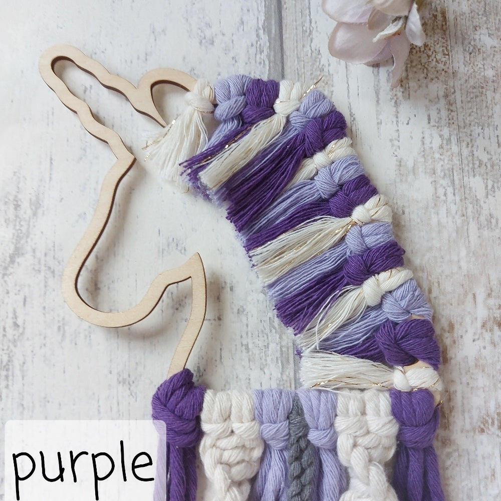 Handmade Macrame Unicorn Wall Hanging – Christmas Gift