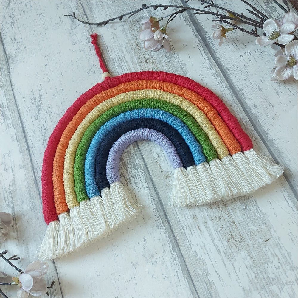 Macrame Rainbow Wall Hanging – Christmas Gift