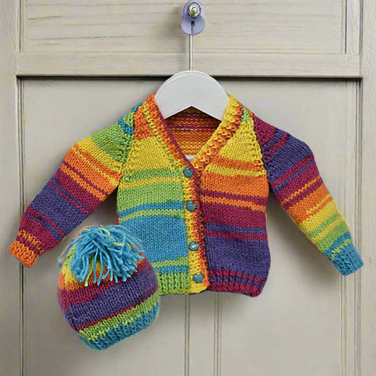 rainbow baby cardigan