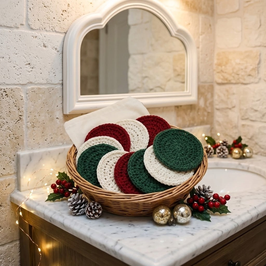 Handmade Reusable Face Scrubbies – Eco Christmas Gift
