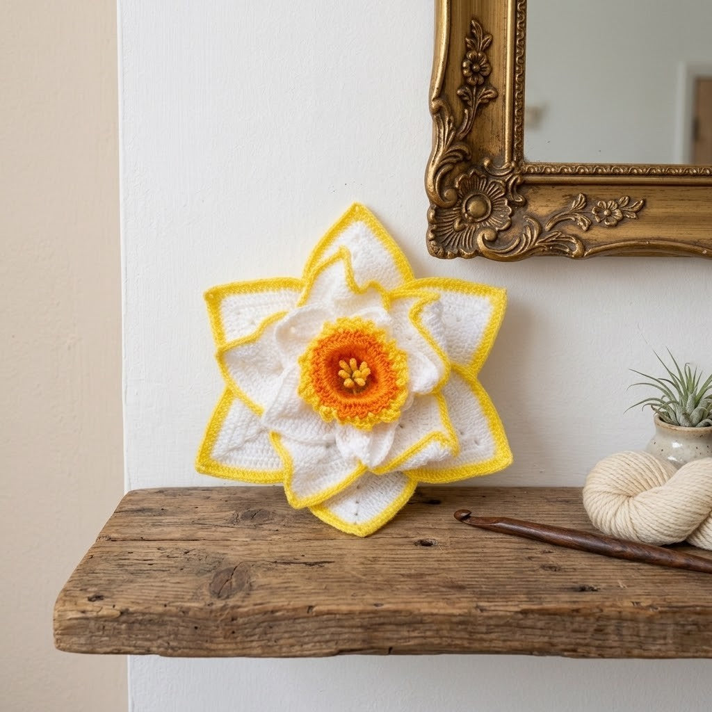 Handcrafted Daffodil Brooch – Cheerful Festive Gift