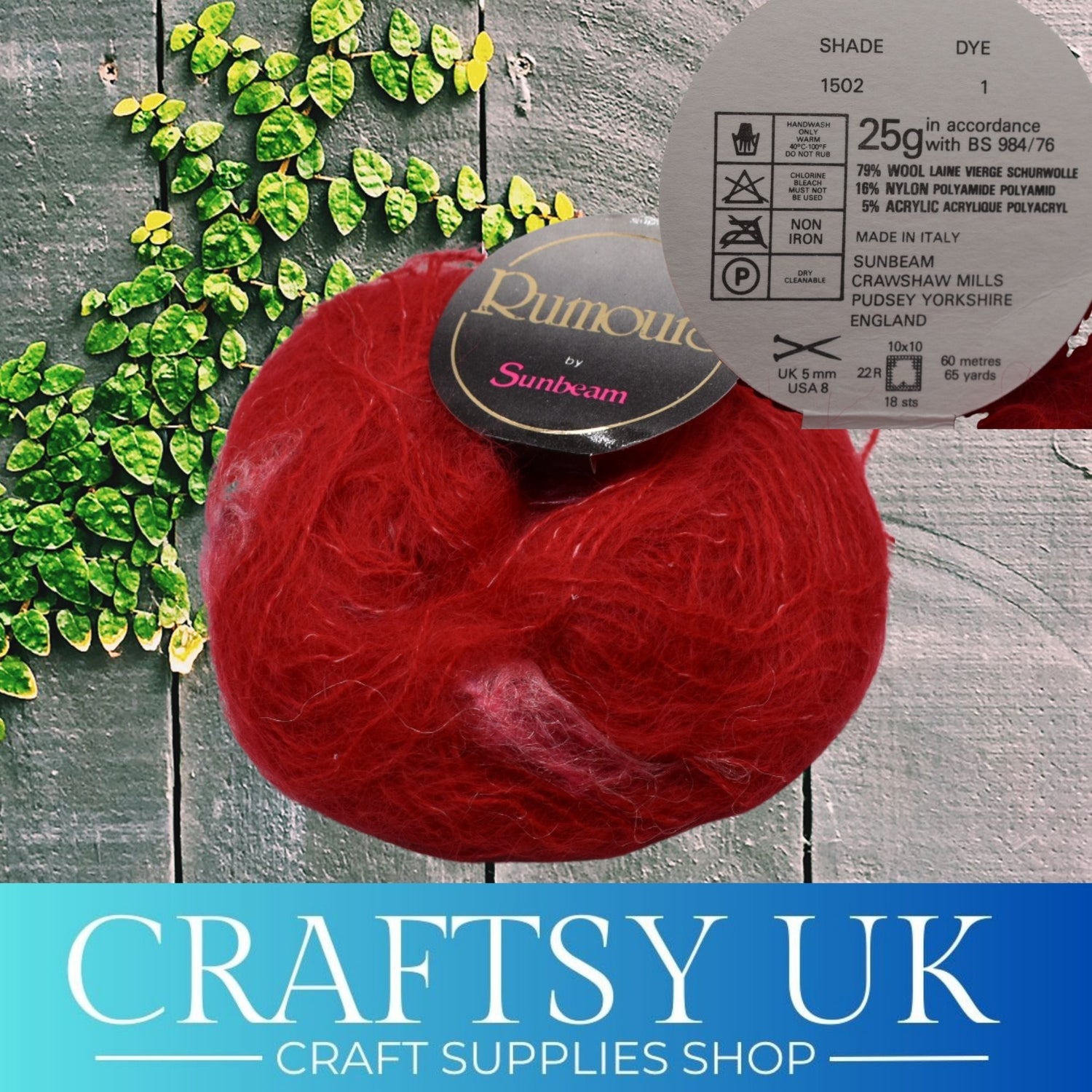 rumours red mohair yarn