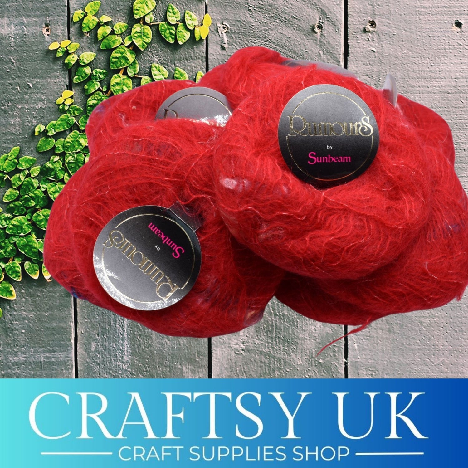 rumours red mohair yarn