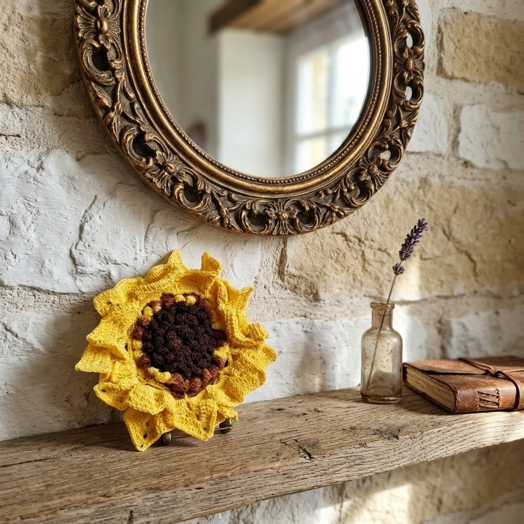 Handmade Sunflower Brooch – Christmas Gift Idea