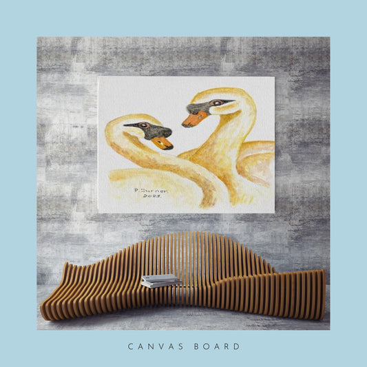 Swan Lover Canvas Board