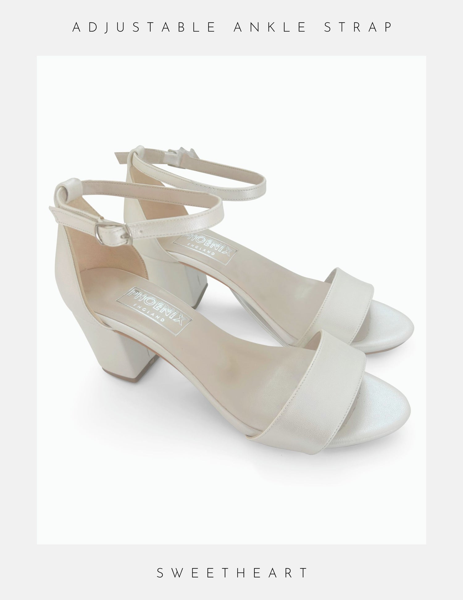 Sweetheart Low Block Heel Bridal Shoes 2