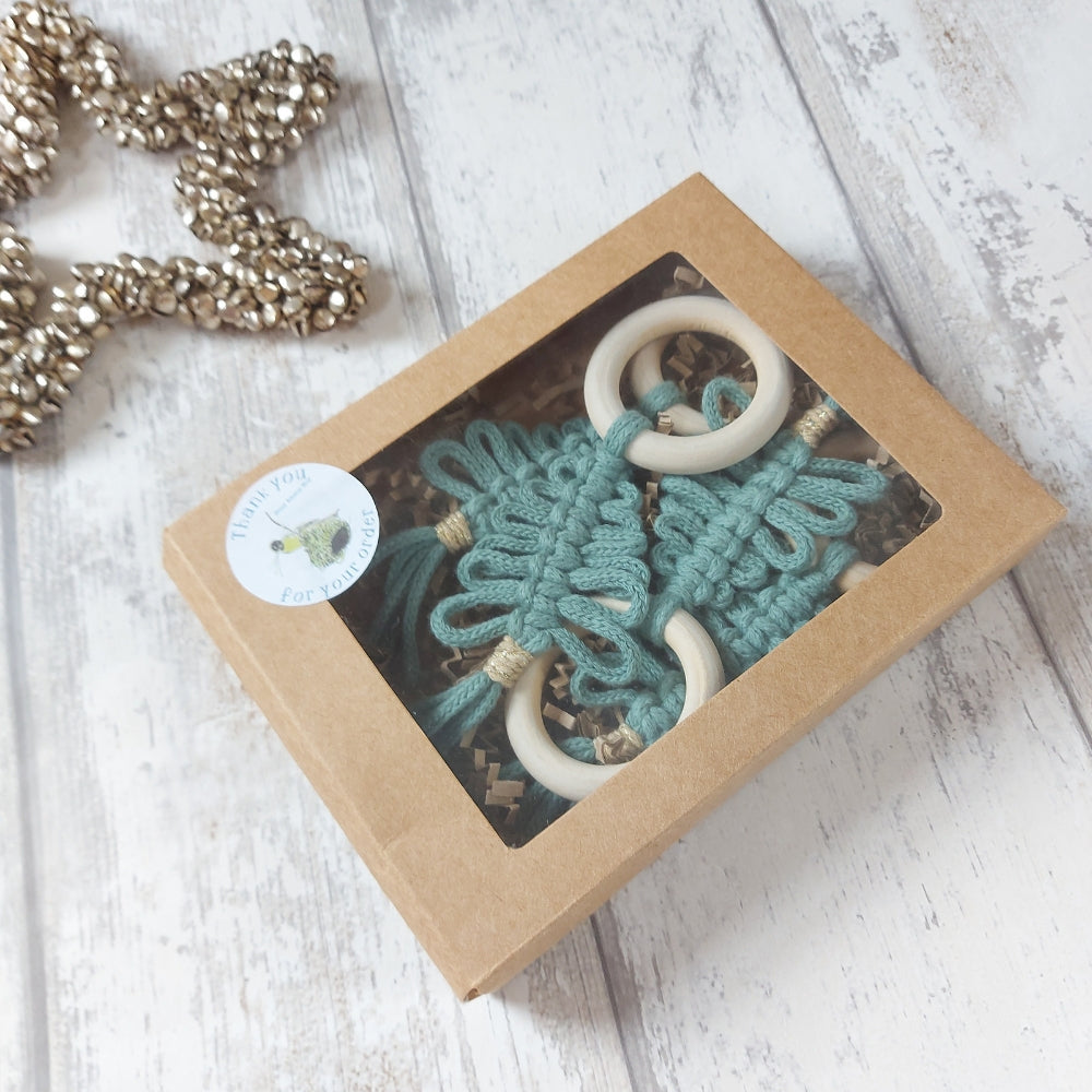Macrame Christmas Tree Napkin Rings – Festive Table Decor