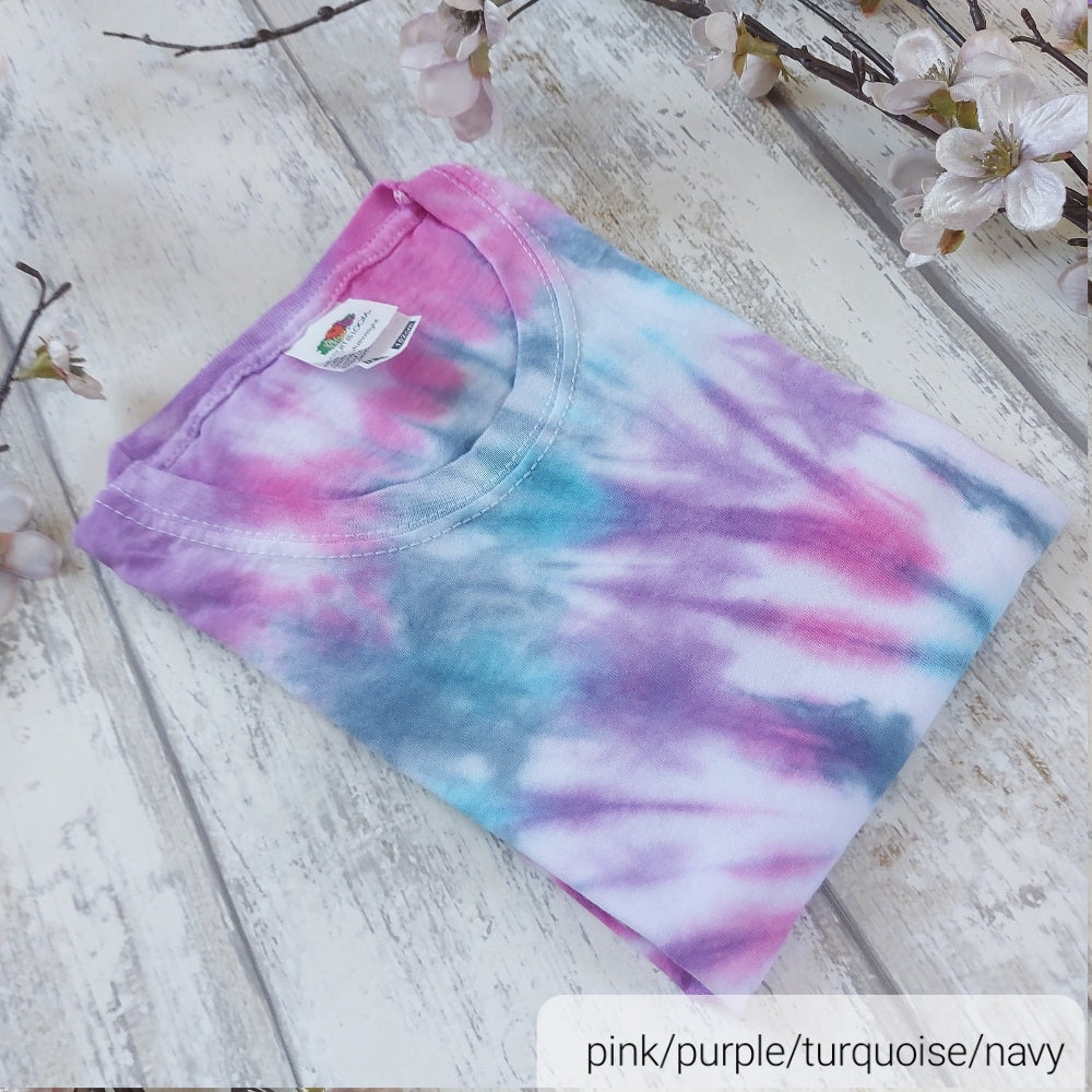 Women’s Tie Dye T-Shirts – Unique Colourful Festival Tops
