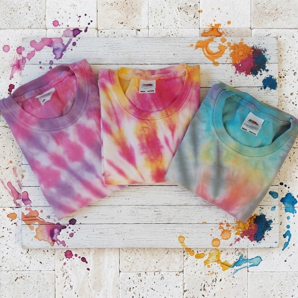 Women’s Tie Dye T-Shirts – Unique Colourful Festival Tops