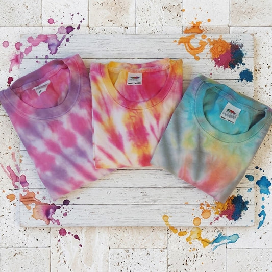 Women’s Tie Dye T-Shirts – Unique Colourful Festival Tops