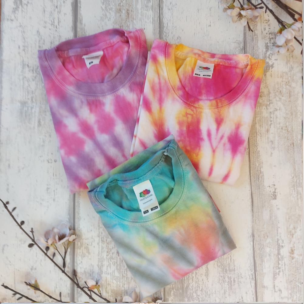 Women’s Tie Dye T-Shirts – Unique Colourful Festival Tops