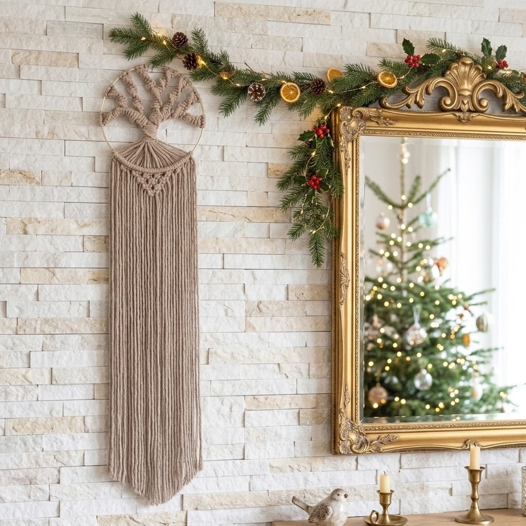 Handmade Macrame Tree of Life Wall Hanging – Christmas Gift