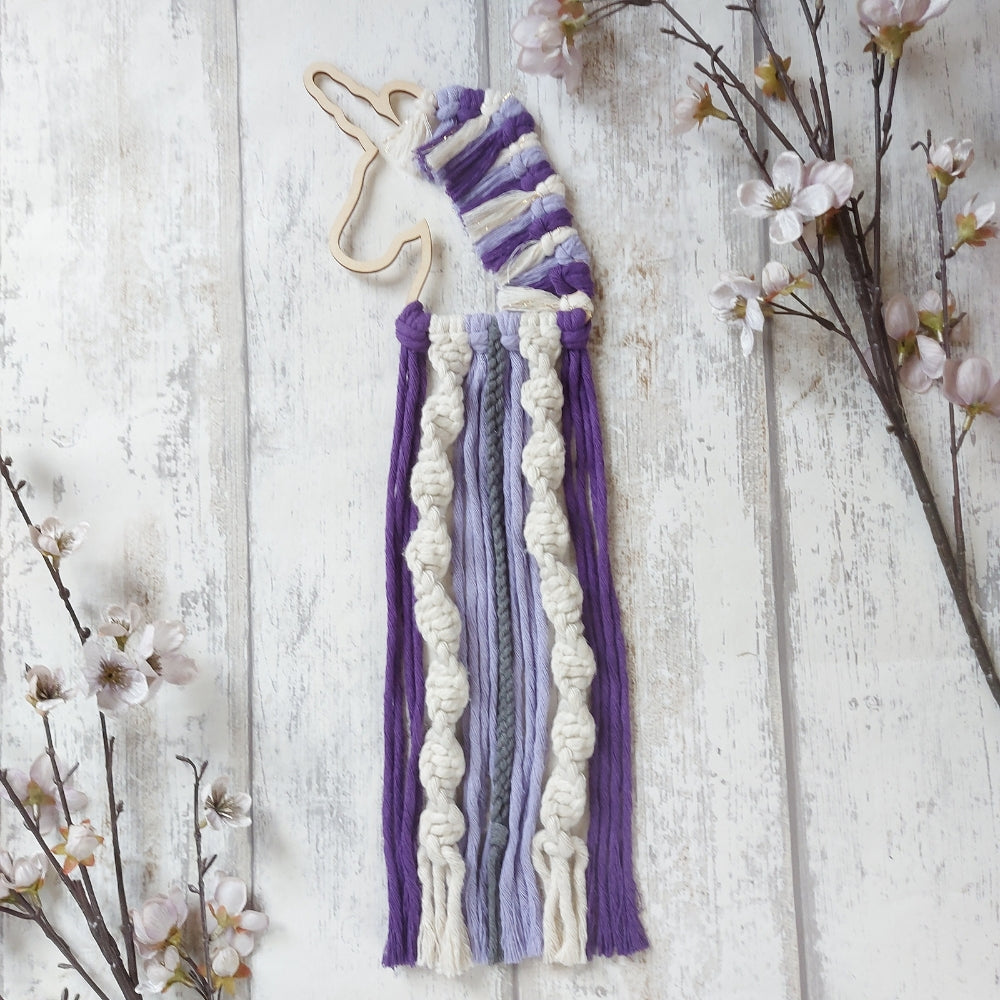 Handmade Macrame Unicorn Wall Hanging – Christmas Gift