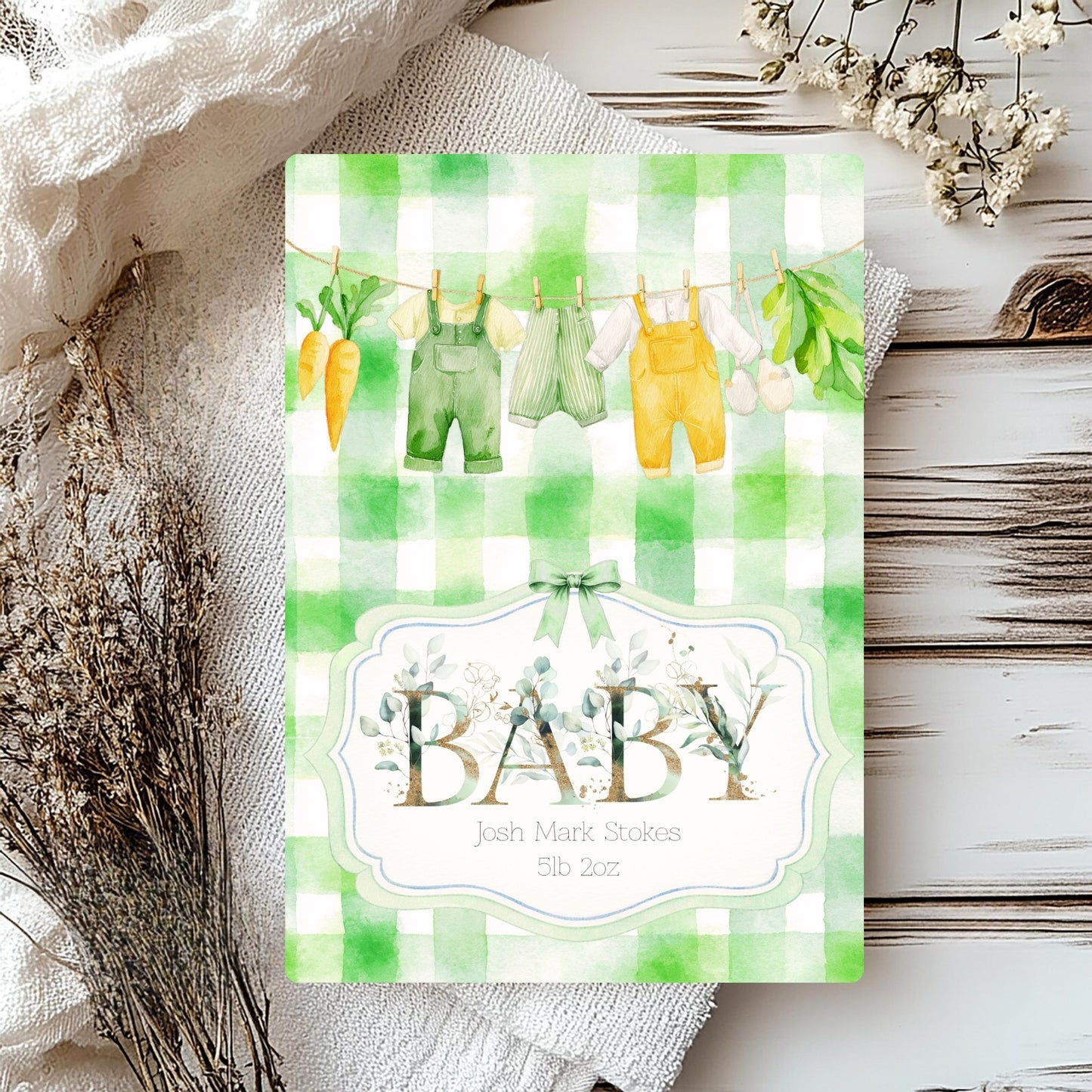 Unique Personalised Baby Card - Make Lasting Memories