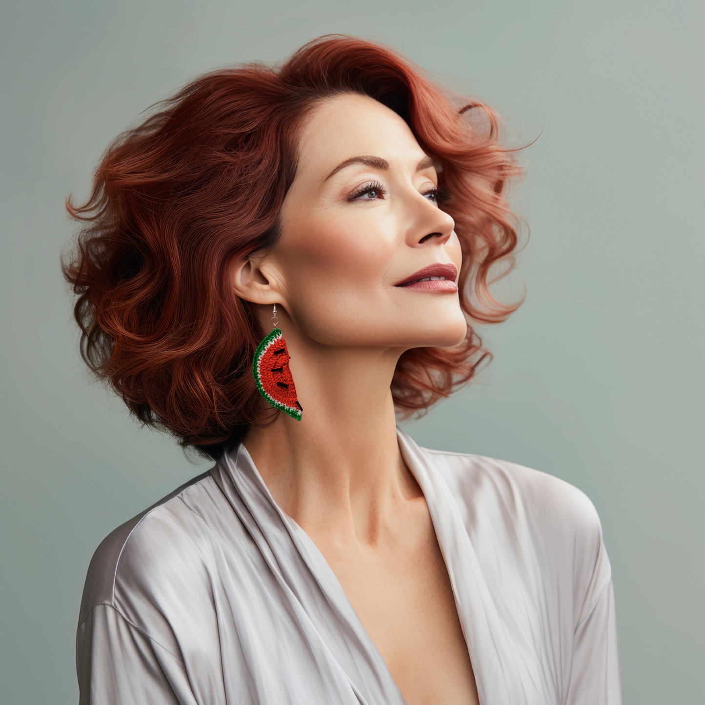 Boho Wedding Earrings | Crochet Watermelon Earrings