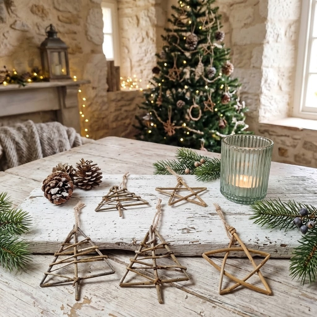 Handmade Willow Christmas Ornaments – Rustic Festive Decor