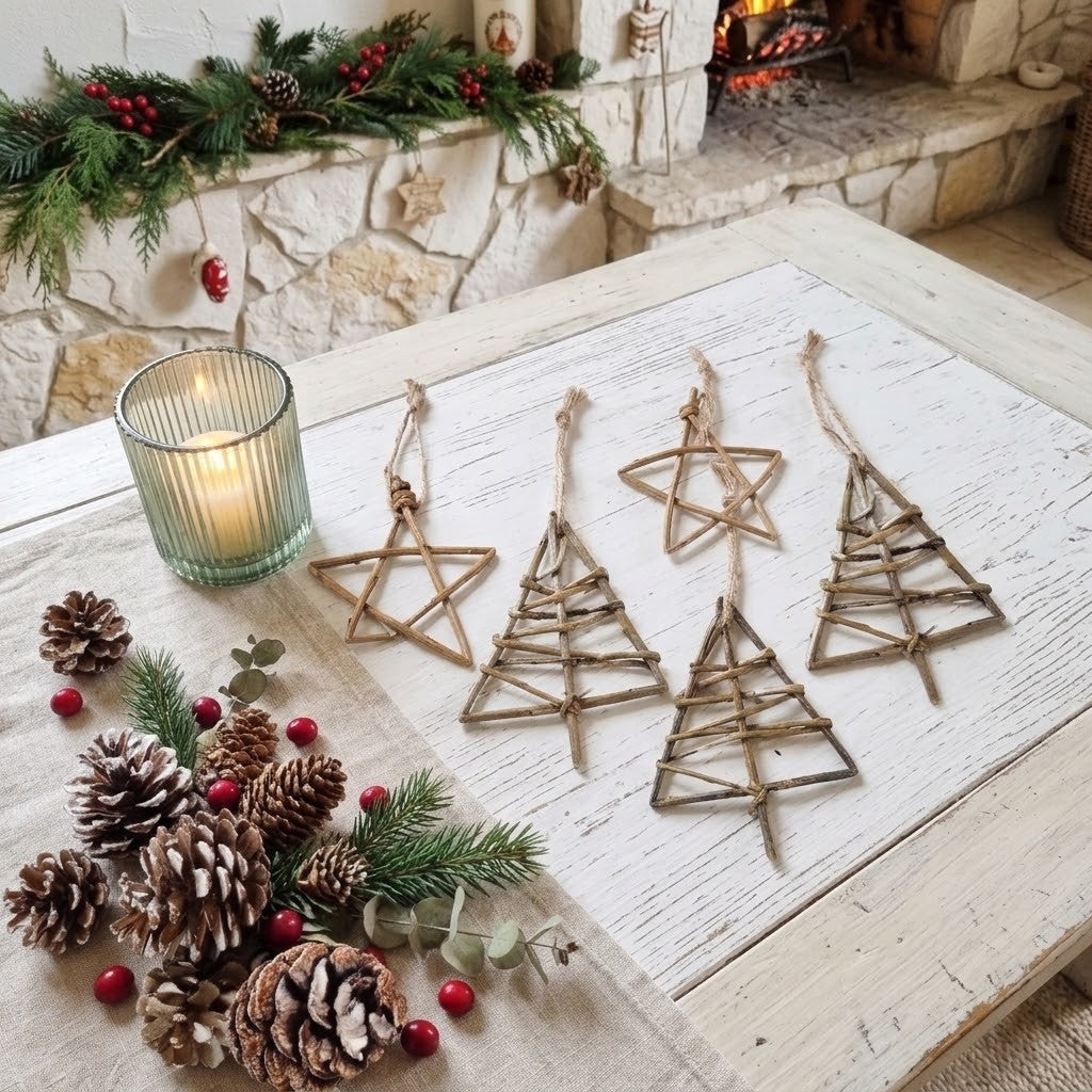 Handmade Willow Christmas Ornaments – Rustic Festive Decor