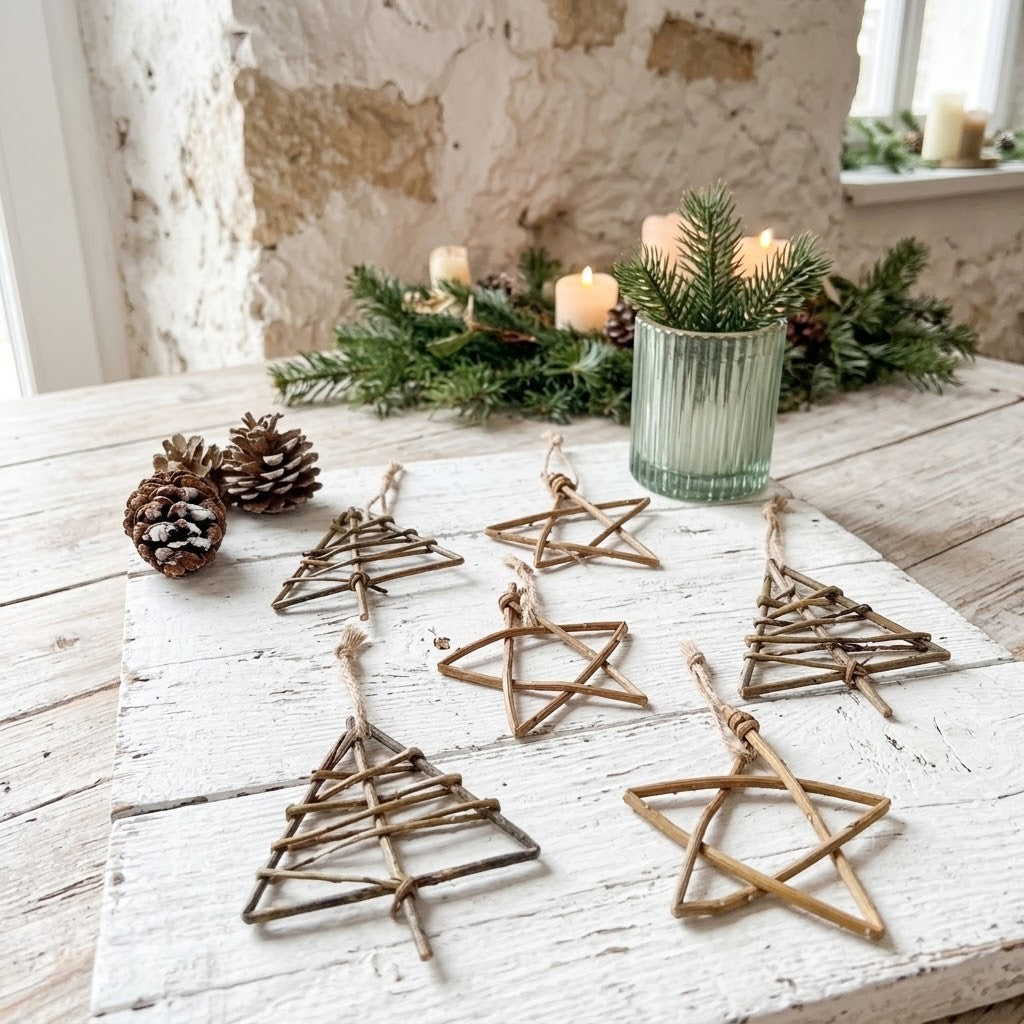 Handmade Willow Christmas Ornaments – Rustic Festive Decor