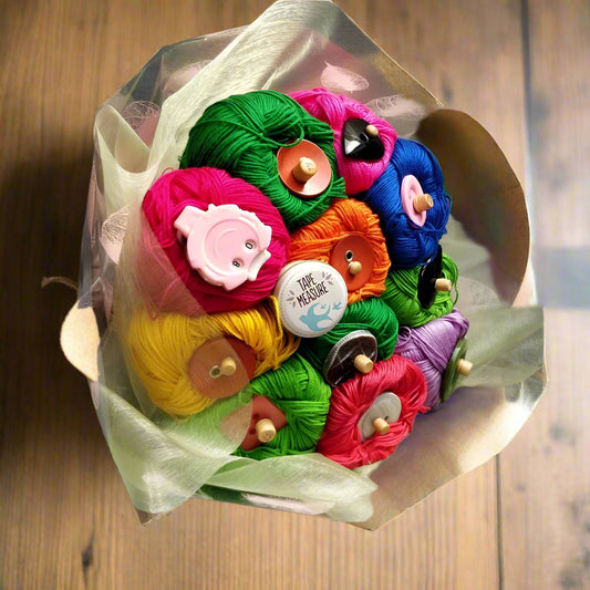 yarn bouquets